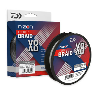 Шнур фідерний Daiwa N'Zon X8 Braid 300м Steel Gray
