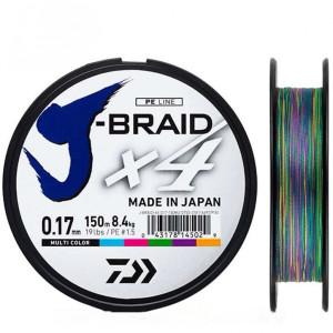 Шнур Daiwa J-Braid X4E 150м Multi Color